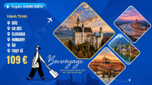 Tuyến XANH BIỂN : ĐỨC • CH SÉC• SLOVAKIA • HUNGARY • ÁO• THỤY SĨ